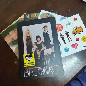 FIFTY FIFTY The Beginning: Cupid BLACK VER. (CD) US EXCLUSIVE  Stickers And Book